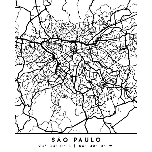Black Maps 77 Poster Print - Emiliano Deificus (24 x 30)