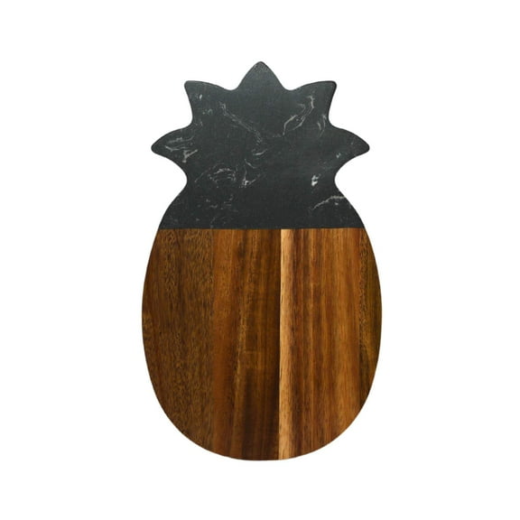 Black Marble/Acacia Wood Pineapple Board
