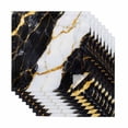 thumbnail image 1 of Black Marble Cloth Napkins, Luxury Gold White Abstract Cracks Artwork Washable and Reusable Dinner Napkins Set of 8, Table Napkin for Kitchen Party Birthday Wedding Hotel Housewarming 20"x20", 1 of 8