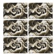 thumbnail image 1 of Black Marble Gold Dot Pattern Summer Placemats Table Placemats Set Of 6-Linen Kitchen Washable Placemats Table Mats 11.8"x17.7" Non-Slip Heat Resistant, 1 of 5