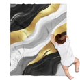 thumbnail image 1 of Black Marble Gold Line Pattern Blanket,Comfortable Soft Lamb Wool Throw Blanket,All Season,Warm Lightweight Blankets for Sofa Bed Couch Living Room Chair,30"x40", 1 of 4