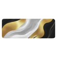 thumbnail image 1 of Black Marble Gold Line Pattern Kitchen Rug Mat,Kitchen Runner Rugs Non Skid Washable,Decorative Kitchen Floor Mats for Kitchen,Sink,Laundry,17"x47.2", 1 of 7