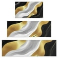 thumbnail image 1 of Black Marble Gold Line Pattern Kitchen Rugs Sets Of 3,Kitchen Runner Rugs Non Skid Washable,Decorative Kitchen Floor Mats for Kitchen,Sink,Laundry,17"x30"+ 17"x47" + 17"x59", 1 of 6