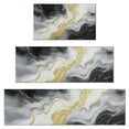 thumbnail image 1 of Black Marble Gold Line Pattern Kitchen Rugs Sets Of 3,Kitchen Runner Rugs Non Skid Washable,Decorative Kitchen Floor Mats for Kitchen,Sink,Laundry,17"x30"+ 17"x47" + 17"x59", 1 of 6