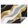 thumbnail image 1 of Black Marble Gold Line Pattern Rectangle Tablecloth 60"x84",Waterproof Polyester Rectangle Table Cloth, Wipeable Spillproof Polyester Tablecloth for Dining, Camping, Indoor and Outdoor, 1 of 5