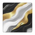 thumbnail image 1 of Black Marble Gold Line Pattern Square Fitted Tablecloth with Elastic Edge,Square Table Cover,Washable Elastic Table Cover for Home Kitchen Party Decor 34"x34", 1 of 6