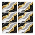 thumbnail image 1 of Black Marble Gold Line Pattern Summer Placemats Table Placemats Set Of 6-Linen Kitchen Washable Placemats Table Mats 11.8"x17.7" Non-Slip Heat Resistant, 1 of 5