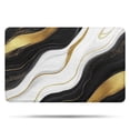 thumbnail image 1 of Black Marble Gold Wave Pattern Bathroom Rugs Mat,Non Slip Microfiber Bathroom Rug,Rubber Backing,Soft Bathroom Mats for Bathroom Floor,Tub and Shower,20x32in(50x80cm), 1 of 5
