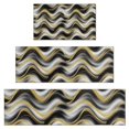 thumbnail image 1 of Black Marble Gold Wave Pattern Kitchen Rugs Sets Of 3,Kitchen Runner Rugs Non Skid Washable,Decorative Kitchen Floor Mats for Kitchen,Sink,Laundry,17"x30"+ 17"x47" + 17"x59", 1 of 6