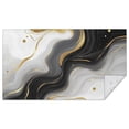 thumbnail image 1 of Black Marble Gold Wave Pattern Rectangle Tablecloth 60"x102",Waterproof Polyester Rectangle Table Cloth, Wipeable Spillproof Polyester Tablecloth for Dining, Camping, Indoor and Outdoor, 1 of 6