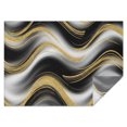 thumbnail image 1 of Black Marble Gold Wave Pattern Rectangle Tablecloth 60"x84",Waterproof Polyester Rectangle Table Cloth, Wipeable Spillproof Polyester Tablecloth for Dining, Camping, Indoor and Outdoor, 1 of 5