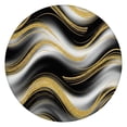 thumbnail image 1 of Black Marble Gold Wave Pattern Round Fitted Tablecloth with Elastic Edge,Dining Table Cover Waterproof,Outdoor Round Tablecloth for Camping,Dining,Indoor and Outdoor, 1 of 7