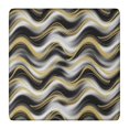 thumbnail image 1 of Black Marble Gold Wave Pattern Square Fitted Tablecloth with Elastic Edge,Square Table Cover,Washable Elastic Table Cover for Home Kitchen Party Decor 36"x36", 1 of 6