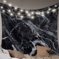 thumbnail image 1 of Black Marble Large Tapestry for Bedroom Wall Hanging Tapestry,Vintage Minimalism White Abstract Texture Ceiling Backdrop Tapestries Poster Blanket Wall Decor for Teens Room Living Room Dorm 85" x 90", 1 of 8