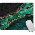 thumbnail image 1 of Black Marble Malachite Mouse Pad Abstract Green Design, NonSlip Rubber Base, 9.5 x 7.9 Inch, Ideal for Office and Gaming, Adds a Unique and Stylish Accent, 1 of 5