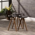 thumbnail image 1 of Black Marble Nesting Coffee Tables 3 PCS,Round Side Table With Wooden Legs,Set of 3 Small Accent Table, Nightstand Modern End Table for Living Room Bedroom,Nesting Tables,Coffee Table Set, 1 of 6