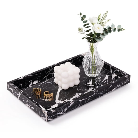 Black Marble Serving Tray Countertop Home Decor