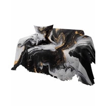 Black Marble Sofa Couch Covers for Dogs, Washable Sofa Throw Cover Single Slipcovers for Armchair with Tassels, Yellow Luxury Ink Painting Abstract Couch Protector Towel Blanket M 71''x91''