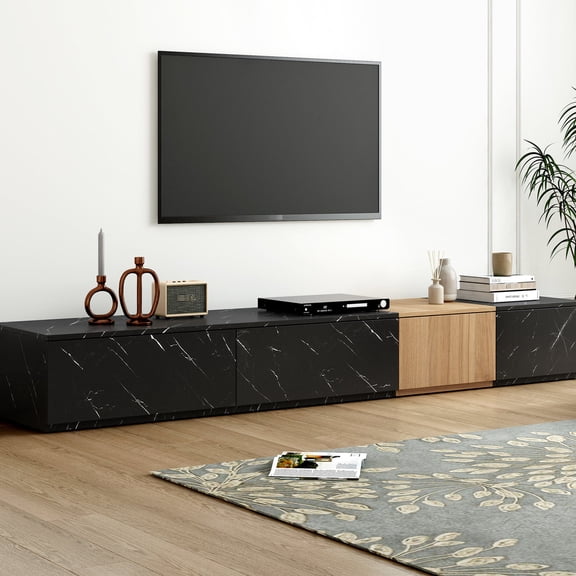 Black Marble TV Console / Versatile Use in Different Rooms