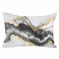 thumbnail image 1 of Black Marble Throw Pillow Cover 20 x 36 Inch Decorative Pillow Cover Modern Gradient Abstract Waves Texture Lumbar Pillowcase Seasonal Rectangle Cushion Case for Couch Sofa Bed Living Room, 1 of 7