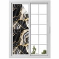 thumbnail image 1 of Black Marble Window Privacy Film, Grey Gold Texture Vintage Farmhouse Art Static Cling UV Sun Blocking Heat Control Window Tint Day and Night, Non-Adhesive One Way Windows Privacy Cover 17.7''x78.7'', 1 of 7