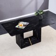thumbnail image 1 of Black Marbled Elegant Table - 63in X 35.4in 30in, 129.45lbs, For Home Entertainment Design Black, Enhances Charm, 1 of 6