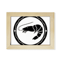 thumbnail image 1 of Black Marine Life Shrimp Illustration Desktop Photo Frame Picture Art Decoration Painting 6x8 inch, 1 of 4
