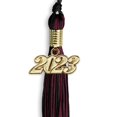 thumbnail image 1 of Black/Maroon Mixed Color Graduation Tassel with Gold Date Drop, 1 of 2