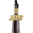 thumbnail image 1 of Black/Maroon/White Mixed Color Graduation Tassel with Gold Date Drop, 1 of 2