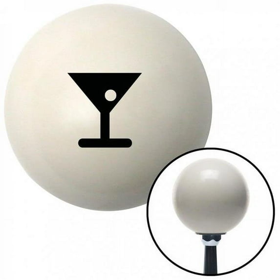 Black Martini Glass with Olive Ivory Shift Knob with M16 x 1.5 Insert Shifter Auto Brody