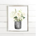 thumbnail image 1 of Black Mason Jar Floral The Handmade Soap Co Bathroom Wall Art, Farmhouse Bathroom Wall Decor Home Decor, 16x24 UNFRAMED, 1 of 3