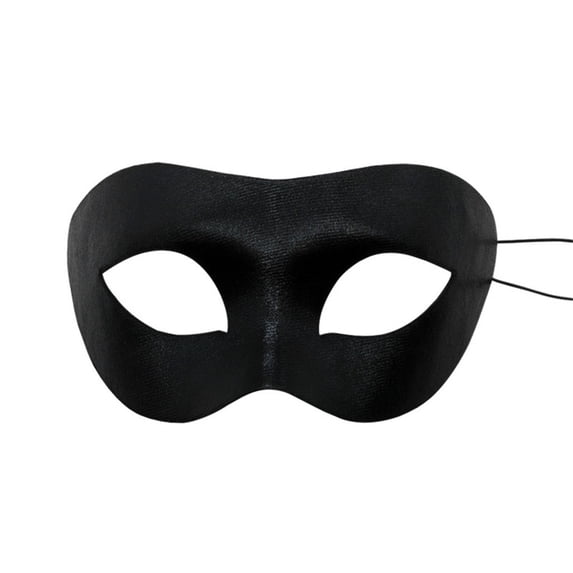 Black Masquerade Mask, Half Face Solid Venetian Masquerade Mask for Halloween Party, Mardi Gras, Masquerade Party Costumes for Women Men, 1 Pack
