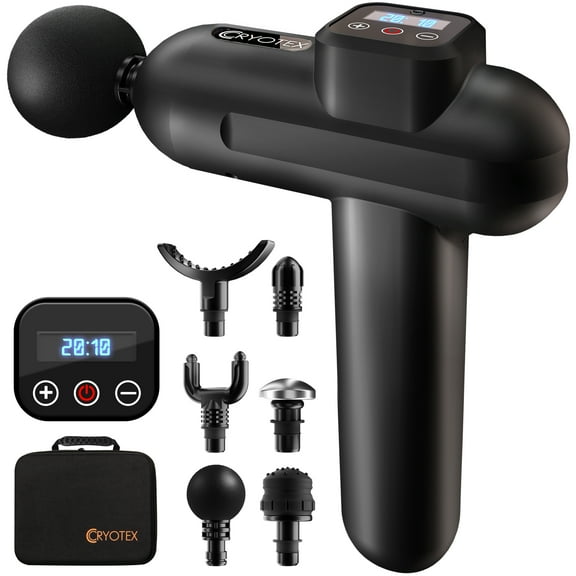 Black Massage Gun with 4 Turkish Organic Towels