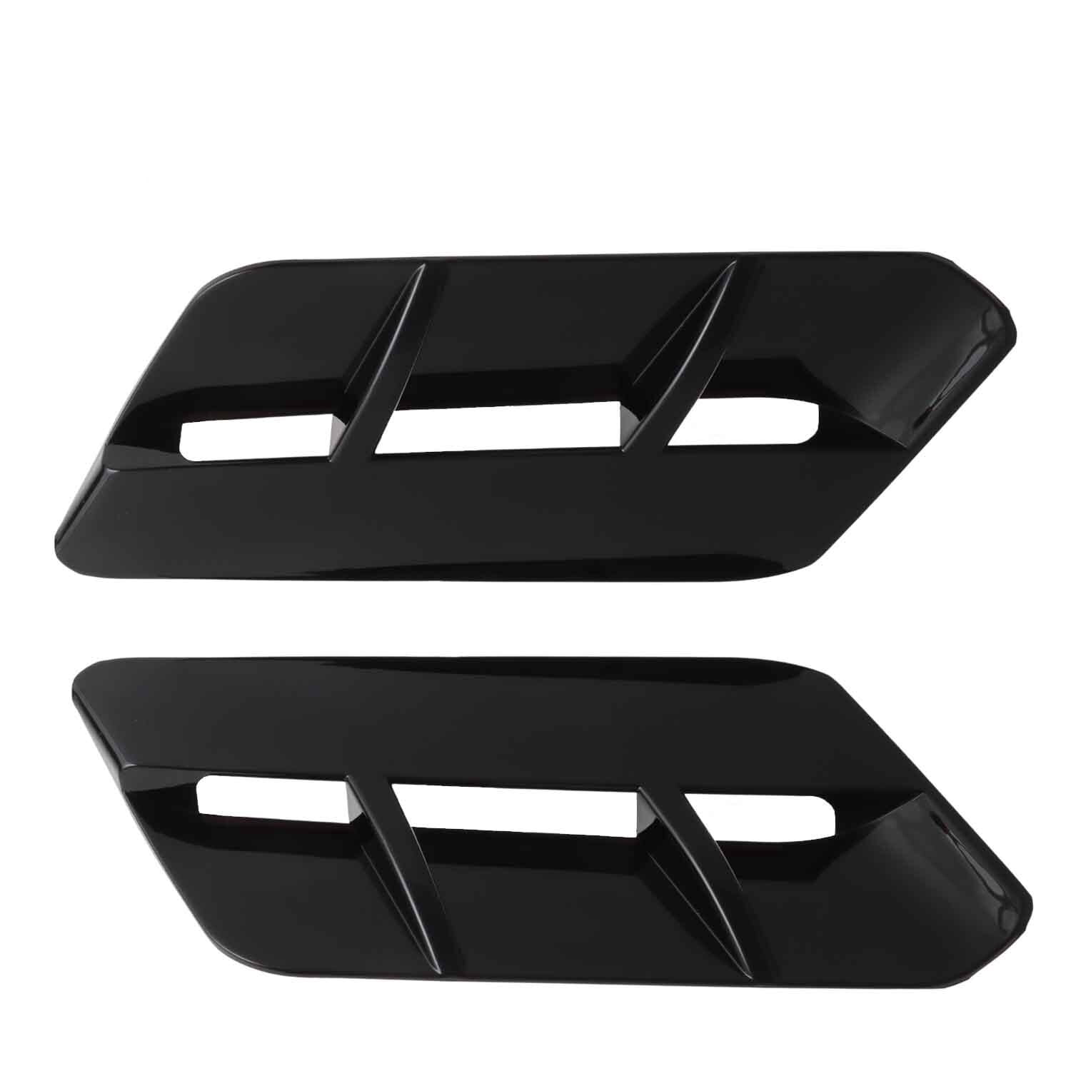 Black Matte Engine Hood Air Outlet Vent Cover Trim For Challenger 2015-2020