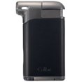thumbnail image 1 of Black Matte & Gunmetal Colibri Pacific Air Angled Soft Flame Pipe Lighter - 9109, 1 of 1
