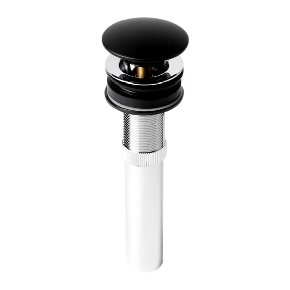 Black Matte Pop Up Drain without Overflow