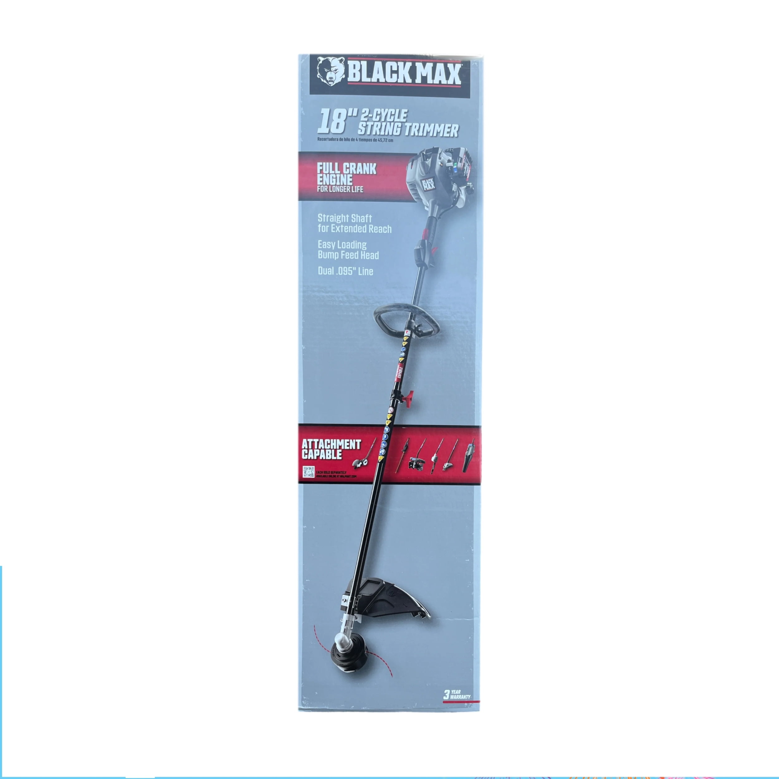 Black Max 2Cycle 25cc Full Crank Straight Shaft Attachment Capable