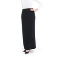 thumbnail image 1 of Black Maxi Back Slitted Pencil Skirt, 1 of 3