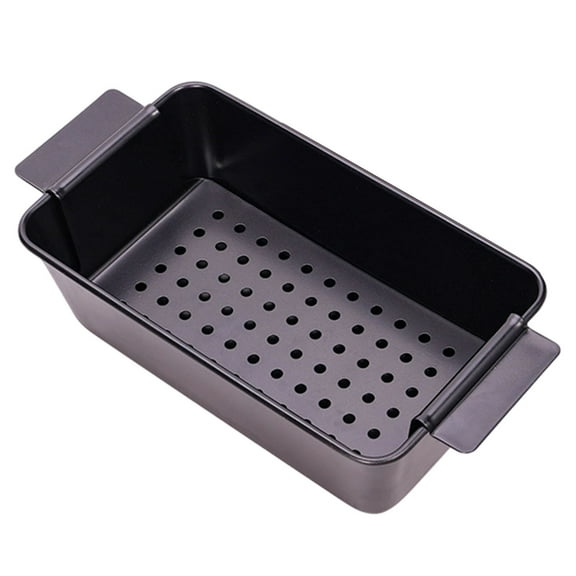 Black Meatloaf Pan With Grease Drain Tray 9.8 X 5.7 In Nonstick Baking Pan For Bread Meatloaf And Roasting Send From Local