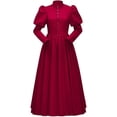 thumbnail image 1 of Black Medieval Renaissance Dress Gothic Edwardian Victorian Ball Gown Civil War Vampire Dress for Women, 1 of 7