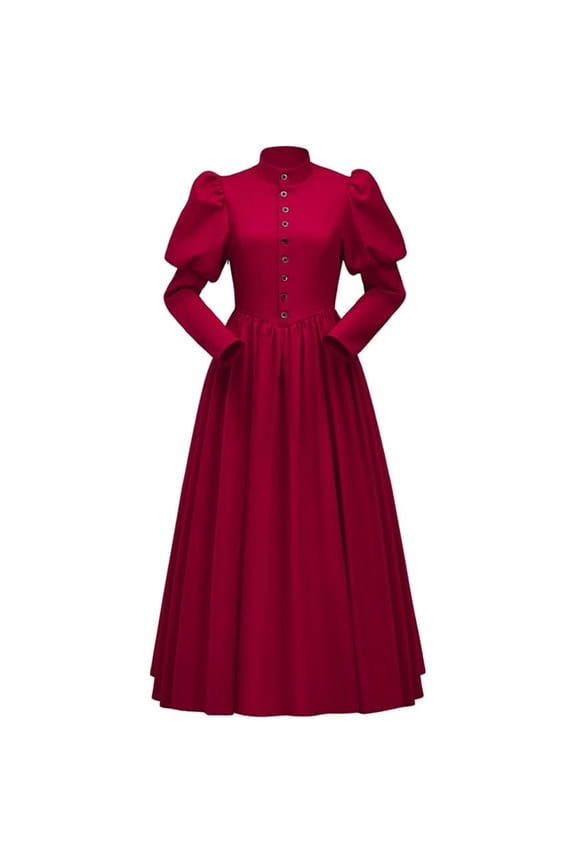 Black Medieval Renaissance Dress Gothic Edwardian Victorian Ball Gown Civil War Vampire Dress for Women