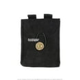 thumbnail image 1 of Black Medieval Renaissance Pouch Genuine Suede Leather Coin Bag LARP Cosplay, 1 of 4