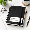 Black Medium 5 Subject Discbound College Ruled Hardcover Journal ...