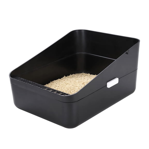Black Medium Cat Litter Box