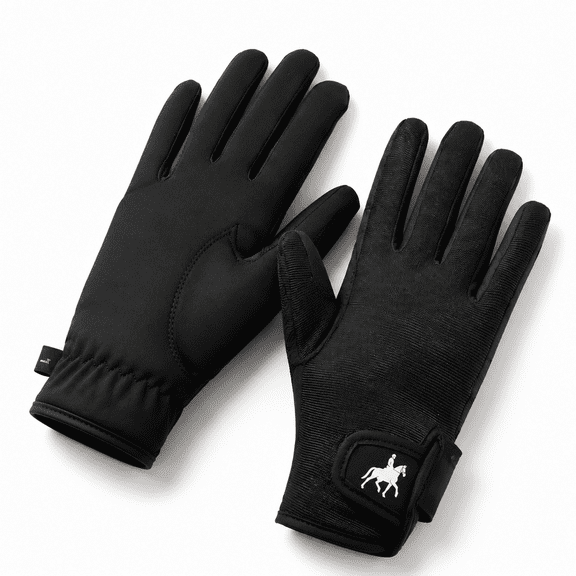 Black Medium Horse Riding Gloves Equestrian Breathable Outdoor Sport Supplies