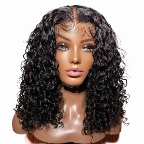 Black Medium Long Wig For Women, Naturally Split And Wavy, Daily Routine Breathable, lightweight