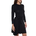 thumbnail image 1 of Black Medium Size Women's Long Sleeve Midi Cocktail Dress, Round Neck, Sexy, for Formal, Wedding Guest, Party, 1 of 6