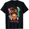 thumbnail image 1 of Black Melanin Nurse Black History Month Afro Hair T-Shirt, 1 of 5
