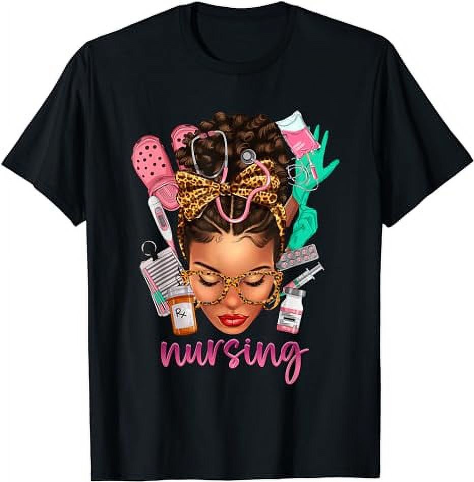 Black Nurse Knit Sweatshirt Magic Afro Melanin RN Woman TS02 main image 1