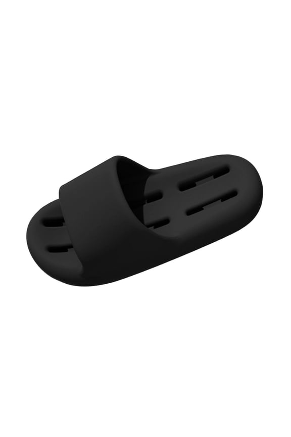 Black Men'S Anti Odor Bath Slippers Quick Drying Non-Slip Thick Sole Eva Waterproof Lightweight Comfortable Indoor Outdoor Home Shower Sandals 1Pc Size 44 Weight 0.73 Lbs